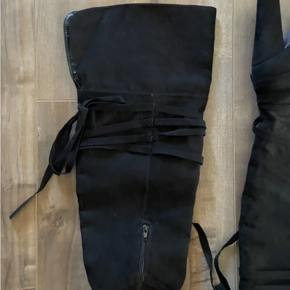 ShoeDazzle Reese Thigh-High Boot in Black